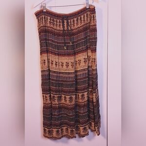 Radcliffe Browns Vintage Broomstick Skirt Size Large 90s Boho Maxi Flowy Y2K